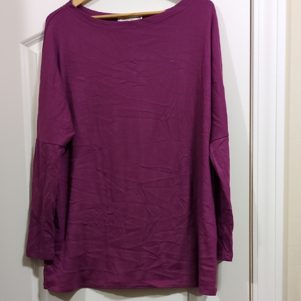 Women's Purple Long Sleeve Top